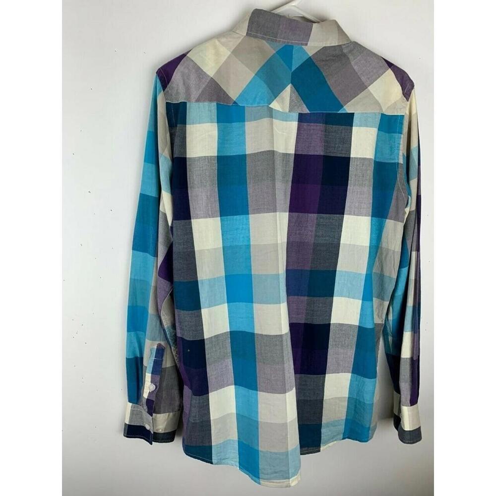 Makia Mens Plaid Shirt Size Small Button Front Long Sleeve 100% Cotton - Picture 3 of 3